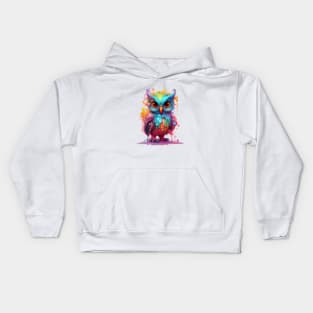 Cute Colorful Owl Kids Hoodie